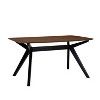 PAGED Wood Dining Table, Modern Kitchen Table with Rounded Corners, 59" Living Room Table for Kitchen Dining - 3 of 4