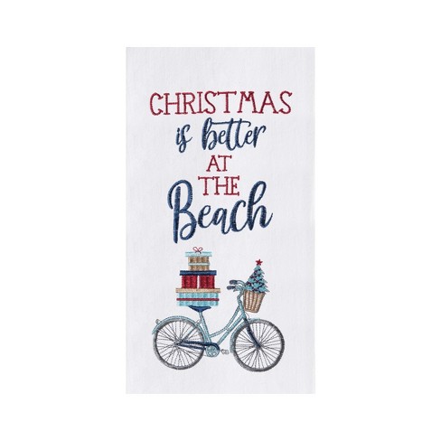 BEACHY CHRISTMAS KITCHEN TOWELS