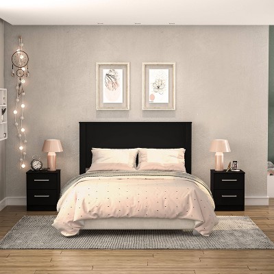 Polifurniture 3pc Juliette Bedroom Set with 2 Nightstands