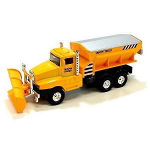 Playmaker Toys Show Plow Truck 6" Die Cast Metal Model Toy Truck w/ Pullback Action Yellow - 1 of 1