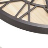 23.6" Mason Wood Wall Clock Natural/Black - Madison Park: Farmhouse Style, Roman Numerals, Indoor Decor - 3 of 4