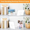 NewHome"4Pcs 5x7 Acrylic Magnetic Photo Frames, Frameless Desktop Display, Vertically & Horizontally"Transparent - 2 of 4