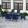 WestinTrends 7 Piece Outdoor Patio Dining Table and Adirondack Armchair Set - 2 of 3