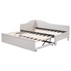 TiramisuBest Twin Size Upholstered L-Shaped Upholstered Daybed with Pop Up Trundle - 3 of 4