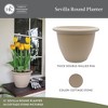 The HC Companies Sevilla Flower Planters - Outdoor & Indoor Planter - Round Self Watering Plant Pots for Herbs & More (12”, Cottage Stone, Pack of 1) - 4 of 4