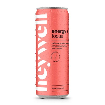 heywell Energy + Focus Strawberry Lemon Sparkling Water - 12 fl oz Can