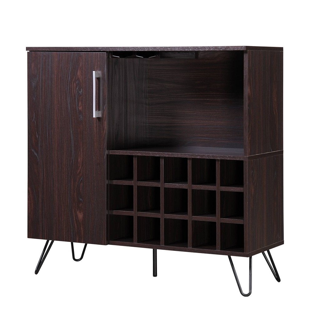 Photos - Display Cabinet / Bookcase Lochner Mid Century Wine and Bar Cabinet Walnut - Christopher Knight Home