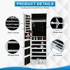FDW Jewelry Cabinet Wall Mounted Lockable Jewelry Armoire with Mirror and Drawers - 4 of 4