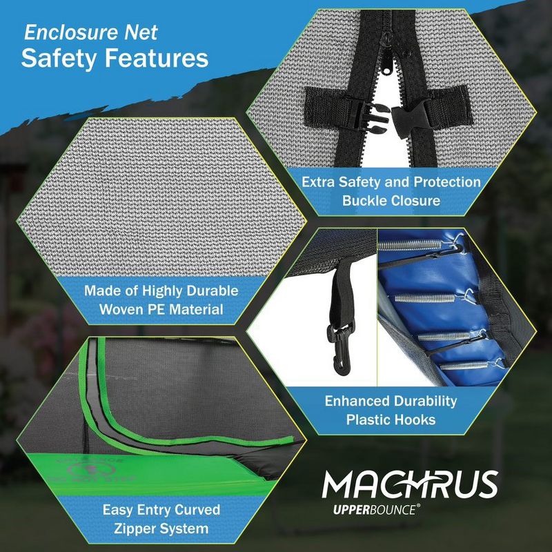 Machrus Upper Bounce Trampoline Safety Net - Installs Inside of Frame, 2 of 6