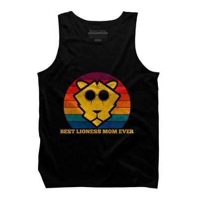 Men's Design By Humans Best Lioness Mom Ever Retro Stripes By Yernar Tank Top