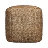 HomeRoots 18" Natural Jute Woven Blend Cube Pouf Ottoman - 4 of 4
