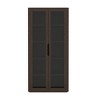 ORRD Rivington 38" Bookcase Cabinet in Walnut - Modern Glass Door Bookcase with 5 Adjustable Shelves for Home Office - 4 of 4