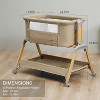 MYKKO 3 in 1 Baby Bassinet, Rocking Bassinets with Comfy Mattress and Wheels, Adjustable Height Bassinet Bedside Sleeper - 3 of 4