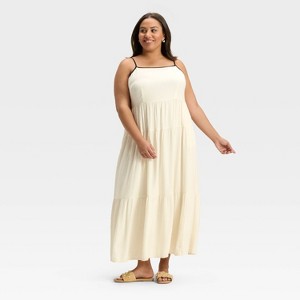 Women's Tiered Maxi A-Line Dress - A New Day™ - 1 of 3