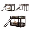 NicBex Twin Over Twin Bunk Bed with Guardrail,Loft Bed with Convertible Ladder and Slide,Modern Bunk Beds,Noise Reduced Bunk Beds for Bedroom - 4 of 4