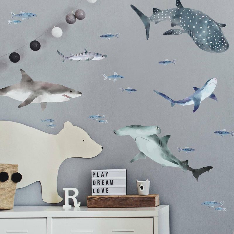 Sharks Peel and Stick Wall Decal - RoomMates, 4 of 9