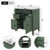 NicBex Bathroom Vanity with Sink/without Sink,Modern Bathroom Sink Vanity with 2 Drawers,30 inch Bathroom Sink Cabinet,Gray/Green/Blue/Black - 3 of 4