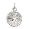 Black Bow Jewelry Sterling Silver Polished Volleyball Pendant, 15mm - 3 of 4