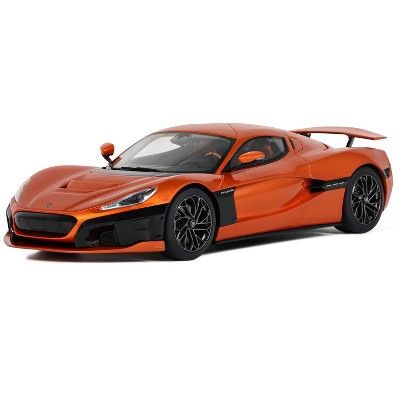 2021 Rimac Nevera Orange Metallic 1/18 Model Car by GT Spirit