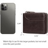 BEAFUP Men's Wallet,RFID Blocking Genuine Leather Wallet - Slim Bifold Front Pocket Wallet with Zipper Closure, Credit Card Holder - 3 of 4