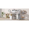 Twin Size Loft Bed with Multiple Storage Shelves and Wardrobe - 4 of 4