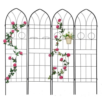 Flower Trellis, Metal Garden Trellis For Climbing Plants, Outdoor Garden Trellis Arch, Garden Trellis Modern-Cuddlewood