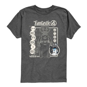 Boys' - Marvel - Fantastic Four Herbie Blueprint Short Sleeve Graphic T-Shirt - 1 of 4