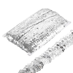 Unique Bargains Waterproof Flat Elastic Crafts Sewing Dress Sequins Trim Ribbon - 1 of 4