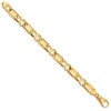 Black Bow Jewelry Men's 10.5mm 14K Yellow Gold Solid Fancy Link Chain Bracelet, 8.5 Inch - 2 of 3
