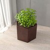 LeisureMod Thicket Collection Hexagon Planter Pot in Fiberstone with Drainage Holes - 2 of 4