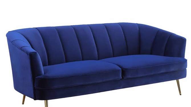 78&#34; Eivor Sofa Blue Velvet - Acme Furniture, 2 of 8, play video