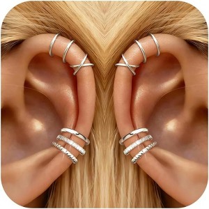 Ear Cuffs Non Piercing Ear Cuff Earrings for Women Trendy Clip on Cartilage Earring Stacks Non Pierced - 1 of 4