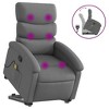 vidaXL Stand up Massage Recliner Chair Dark Gray Fabric - 2 of 4