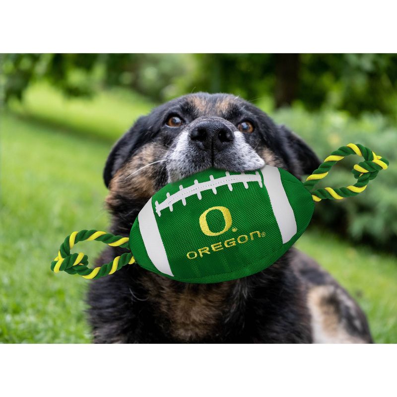 NCAA Oregon Ducks Nylon Football Dog Toy, 2 of 5