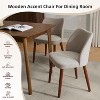 Dining Chair Set of 2, Linen Upholstered Dining Chair with Wood Legs,Wooden Kitchen Chair, Chairs with Cushions for Dining Room, Living Room - 4 of 4
