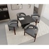 MAYEERTY Modern Soft Chenille Accent Chair - Open Back 3-Leg Barrel - Comfy Dining Set of 2 (Beige) - 2 of 4