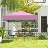 Tangkula 6.6x6.6 FT Folding Pop-up Canopy w/ 6.2-8 Height Adjustment Outdoor Pink - image 2 of 4