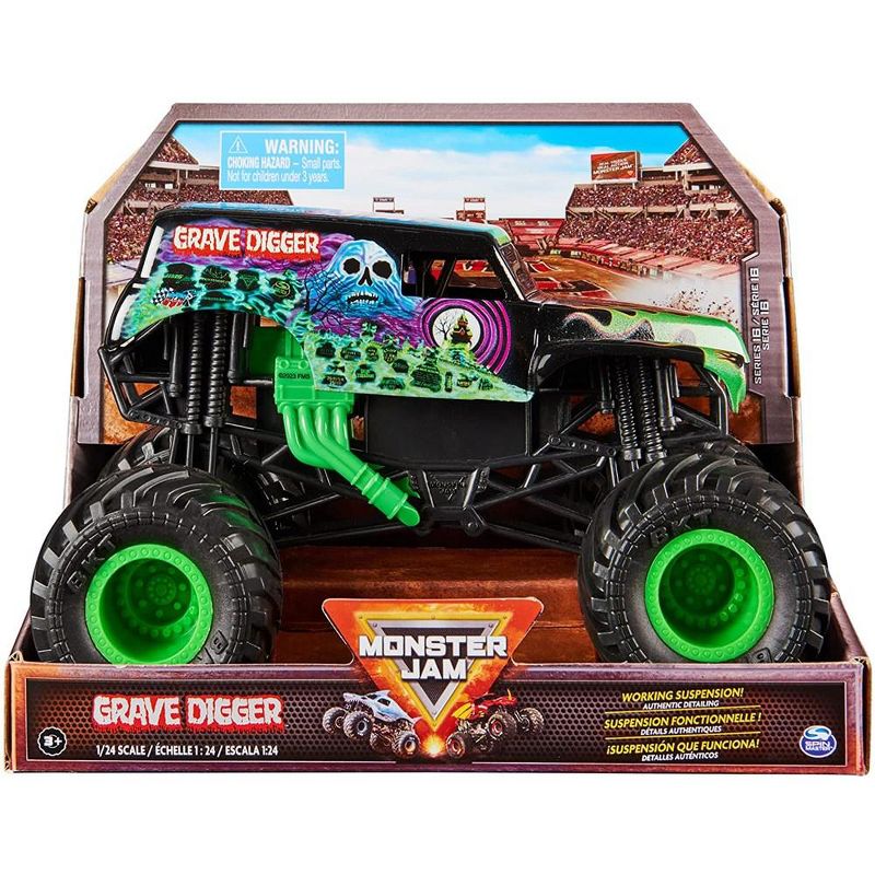 Monster Jam, Official Grave Digger Monster Truck, Collector Die-Cast Vehicle, 1 of 4