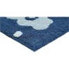 HomeRoots 32" White Blue And Yellow Cotton Clouds and Stars Youthful Bath Rug - 4 of 4