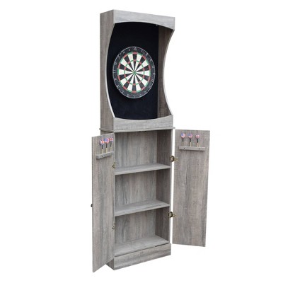 Westwood Driftwood Free-Standing Dartboard Cabinet Set