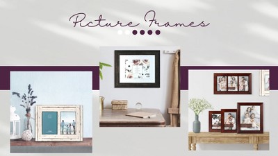 Gray and White Linen Memo Photo Board with Ribbon