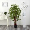 Nearly Natural 6-ft Bamboo Silk Tree with Planter - 2 of 2