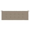 vidaXL - Outdoor Comfortable Seat Cushion - Garden Bench Cushion Taupe - 59.1"x19.7"x1.2" - Durable Oxford Fabric Material - 4 of 4