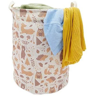 Woodland Animals Collapsible Canvas Kids Laundry Hamper