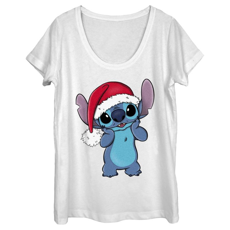 Women's Lilo & Stitch Santa Surprise T-Shirt, 1 of 5