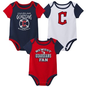 MLB Cleveland Guardians Infant Boys' 3pk Bodysuit - 1 of 4