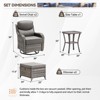 Outdoor Swivel Rocker Chair with 6 Inch Thick Cushion 2 in 1 Porch Glider Swivel Chair - Wicker Patio Furniture Patio Swivel Glider Seating - 2 of 4
