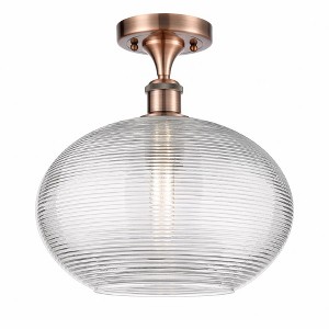 Ithaca - 1 Light Semi-Flush Mount In Industrial Style-12 Inches Tall and 12 Inches Wide - 1 of 1