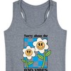 Women's - Instant Message - Sorry About Bad Vibes Graphic Racerback Tank - 2 of 4