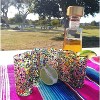 Dos Sueños Mexican Hand Blown  Tequila Shot Glasses - Confetti Rock Design - 2oz - Set of 6 - 2 of 4
